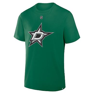 Men's Fanatics Jason Robertson Kelly Green Dallas Stars Authentic Stack Name & Number T-Shirt