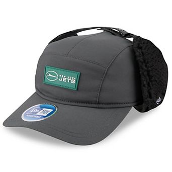 Men's New Era Charcoal New York Jets 2025 Sideline Cold Weather Runner Dog Ear Adjustable Hat