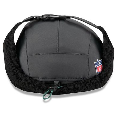 Men's New Era Charcoal New York Jets 2025 Sideline Cold Weather Runner Dog Ear Adjustable Hat
