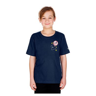 Youth New Era Navy New York Yankees Stars & Cap T-Shirt