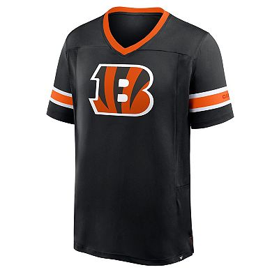 Men's Fanatics Black Cincinnati Bengals Hometown Premium Hashmark V-Neck T-Shirt