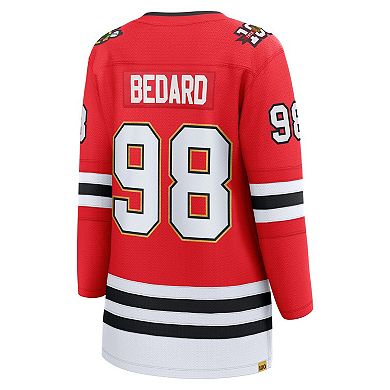 Women's Fanatics Connor Bedard Red Chicago Blackhawks Centennial Breakaway Player Jersey