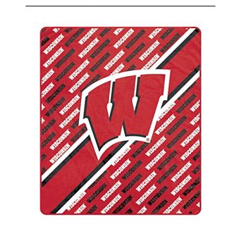 Pegasus Wisconsin Badgers 50" x 60" Diagonal Lined Wordmark Ultra Soft Blanket