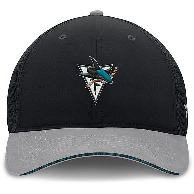 Men's Fanatics Black San Jose Sharks Fundamentals Span Flex Hat