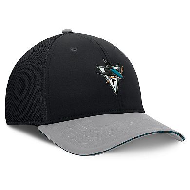 Men's Fanatics Black San Jose Sharks Fundamentals Span Flex Hat