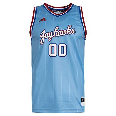 Men's adidas #00 Light Blue Kansas Jayhawks Replica Swingman Jersey