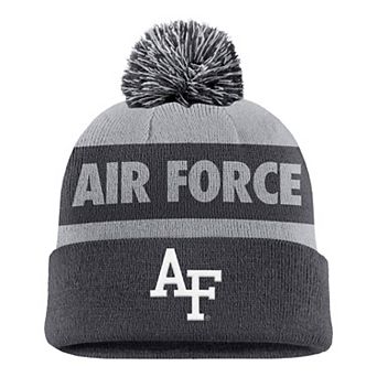 Men's Nike Anthracite/Gray Air Force Falcons Rivalry Peak Stripe Beanie
