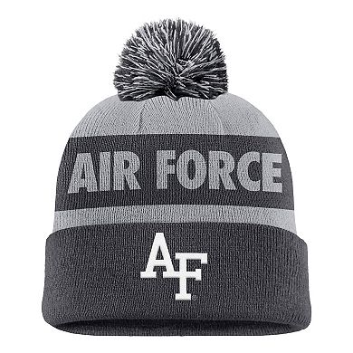 Men's Nike Anthracite/Gray Air Force Falcons Rivalry Peak Stripe Beanie