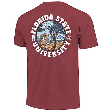 Men's Garnet Florida State Seminoles Comfort Colors Thick Lined Landscape T-Shirt