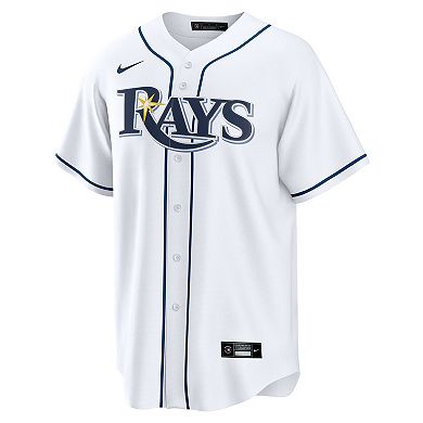 Men's Nike Junior Caminero White Tampa Bay Rays Home Replica Jersey