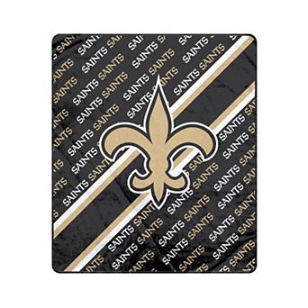 Pegasus New Orleans Saints 50" x 60" Diagonal Lined Wordmark Ultra Soft Blanket