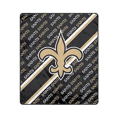 Pegasus New Orleans Saints 50" x 60" Diagonal Lined Wordmark Ultra Soft Blanket