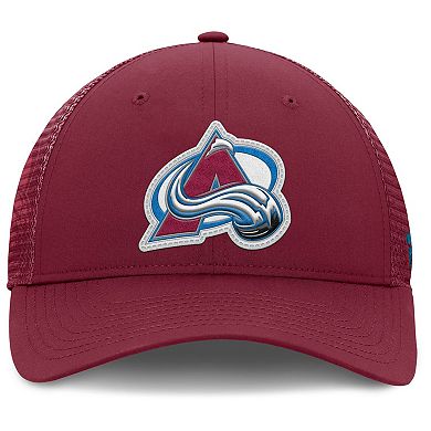 Men's Fanatics Burgundy Colorado Avalanche Authentic Pro Home Ice Trucker Adjustable Hat