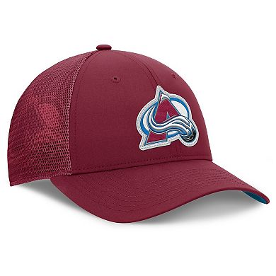 Men's Fanatics Burgundy Colorado Avalanche Authentic Pro Home Ice Trucker Adjustable Hat