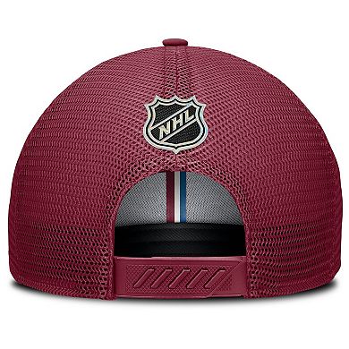 Men's Fanatics Burgundy Colorado Avalanche Authentic Pro Home Ice Trucker Adjustable Hat