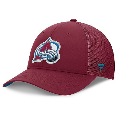 Men's Fanatics Burgundy Colorado Avalanche Authentic Pro Home Ice Trucker Adjustable Hat