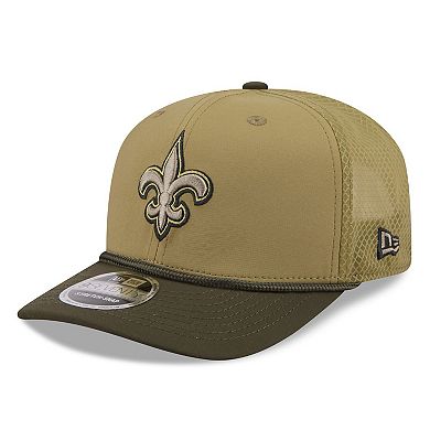 Men's New Era Green New Orleans Saints 2025 Salute to Service 9SEVENTY Adjustable Hat