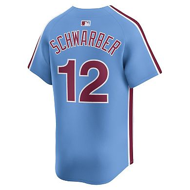 Men's Nike Kyle Schwarber Light Blue Philadelphia Phillies Alternate Limited Jersey