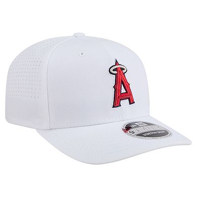 Men's New Era White Los Angeles Angels COOLERA 9SEVENTY Adjustable Hat