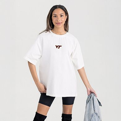 Women's Gameday Couture White Virginia Tech Hokies Oversized Back at Ya T-Shirt