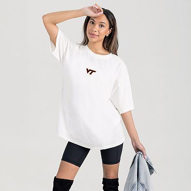 Women's Gameday Couture White Virginia Tech Hokies Oversized Back at Ya T-Shirt