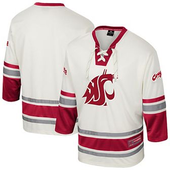 Men's Colosseum Cream Washington State Cougars Puck Proud Fashion Hockey Jersey