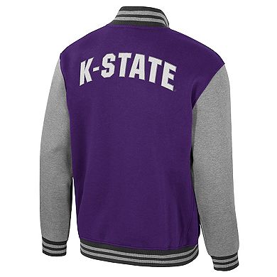 Men's Colosseum Purple Kansas State Wildcats Ambi-Turner Full-Zip Varsity Jacket