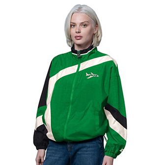 Women's Starter Kelly Green/Black New York Jets Vintage 1st Quarter Full-Zip Windbreaker