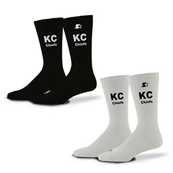 Unisex Starter Black/White Kansas City Chiefs Assist Socks 2 Pack
