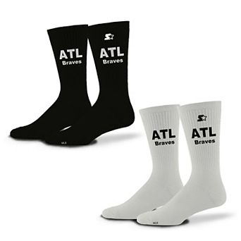 Unisex Starter Atlanta Braves Assist Socks 2 Pack