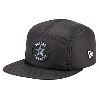 Men's New Era Black Dallas Cowboys Quilted Camper Adjustable Hat