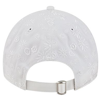 Women's New Era White Chicago Cubs Floral Mesh 9TWENTY Adjustable Hat