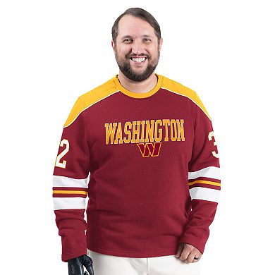 Men's G-III Sports by Carl Banks Burgundy Washington Commanders Adaptive Lord Stanley Crewneck Sweatshirt