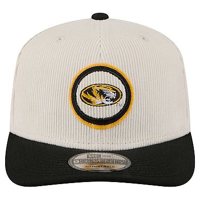 Men's New Era Cream/Black Missouri Tigers Loyal Corduroy 9SEVENTY Adjustable Hat