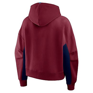 Women's Fanatics Burgundy Colorado Avalanche Back Check Boxy Hoodie