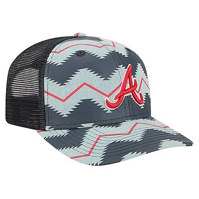 Men's New Era Denim/Navy Atlanta Braves Aztec Denim 9SEVENTY Adjustable Hat