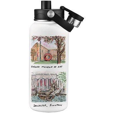 Indiana Hoosiers Laura Wilcox Watercolors 34oz. Water Bottle