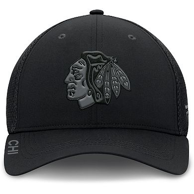 Men's Fanatics Black Chicago Blackhawks Authentic Pro Road Flex Hat