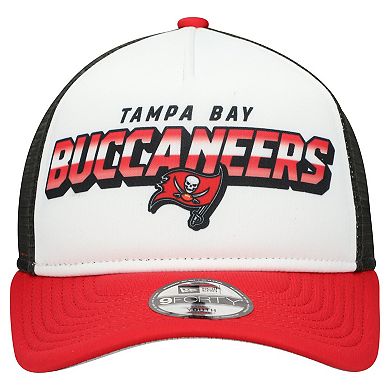 Youth New Era White/Red Tampa Bay Buccaneers Streak 9FORTY A-Frame Adjustable Hat