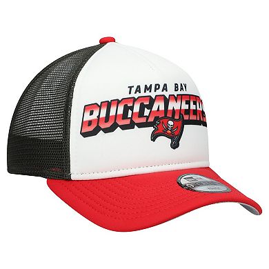 Youth New Era White/Red Tampa Bay Buccaneers Streak 9FORTY A-Frame Adjustable Hat