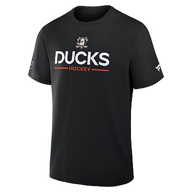 Men's Fanatics Black Anaheim Ducks Authentic Pro Primary T-Shirt