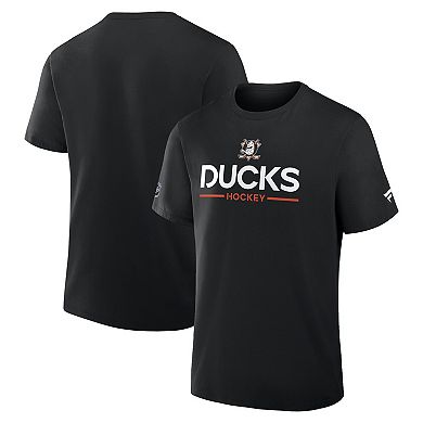 Men's Fanatics Black Anaheim Ducks Authentic Pro Primary T-Shirt
