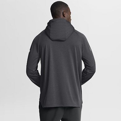 Men's Fanatics Charcoal Anaheim Ducks Authentic Pro Rink Raglan Hoodie