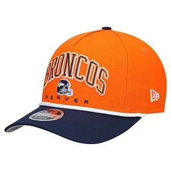 Youth New Era Orange/Navy Denver Broncos Arch COOLERA 9FORTY A-Frame Adjustable Hat