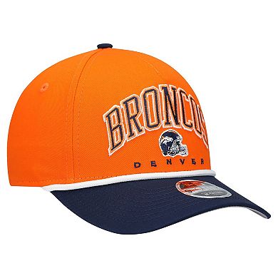 Youth New Era Orange/Navy Denver Broncos Arch COOLERA 9FORTY A-Frame Adjustable Hat