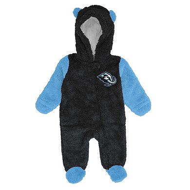 Newborn & Infant Outerstuff Black Utah Mammoth Stay Napping Fleece Bunting Full-Zip Sleeper