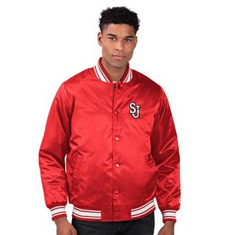 Men's Starter Red St. John's Red Storm Core Satin Varsity Full-Snap Jacket