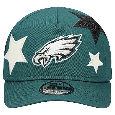 Toddler New Era Midnight Green Philadelphia Eagles Stardom 9FORTY A-Frame Adjustable Hat