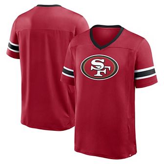 Men's Fanatics Scarlet San Francisco 49ers Hometown Premium Hashmark V-Neck T-Shirt
