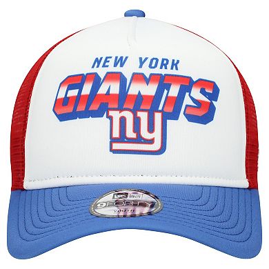 Youth New Era White/Royal New York Giants Streak 9FORTY A-Frame Adjustable Hat